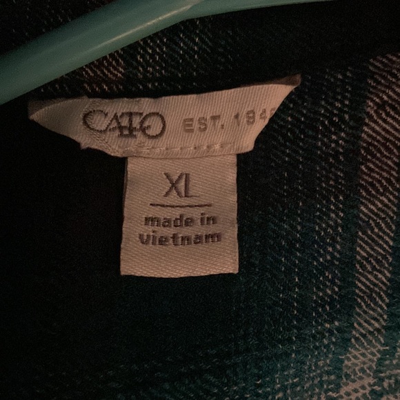 Cato Long Flannel Shirt/Dress, Size XL - Picture 4 of 5